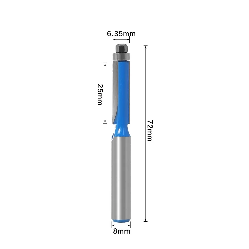 1/2pcs 8mm Shank Double-Edged Trim Router Bit With Bearing For Wood Template Pattern Bit Tungsten Carbide Milling Cutter
1/2pcs 8mm Shank Double-Edged Trim Router Bit With Bearing For Wood Template Pattern Bit Tungsten Carbide Milling Cutter