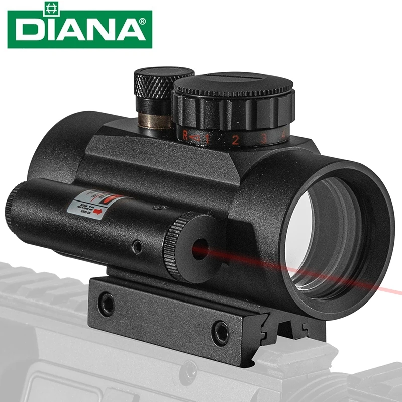 

DIANA 1x40 With Red Laser Red Dot Sight Scope Corss Sight Tactical Optics Riflescope Fit 11/20mm Rail Rifle Sight for Hunting