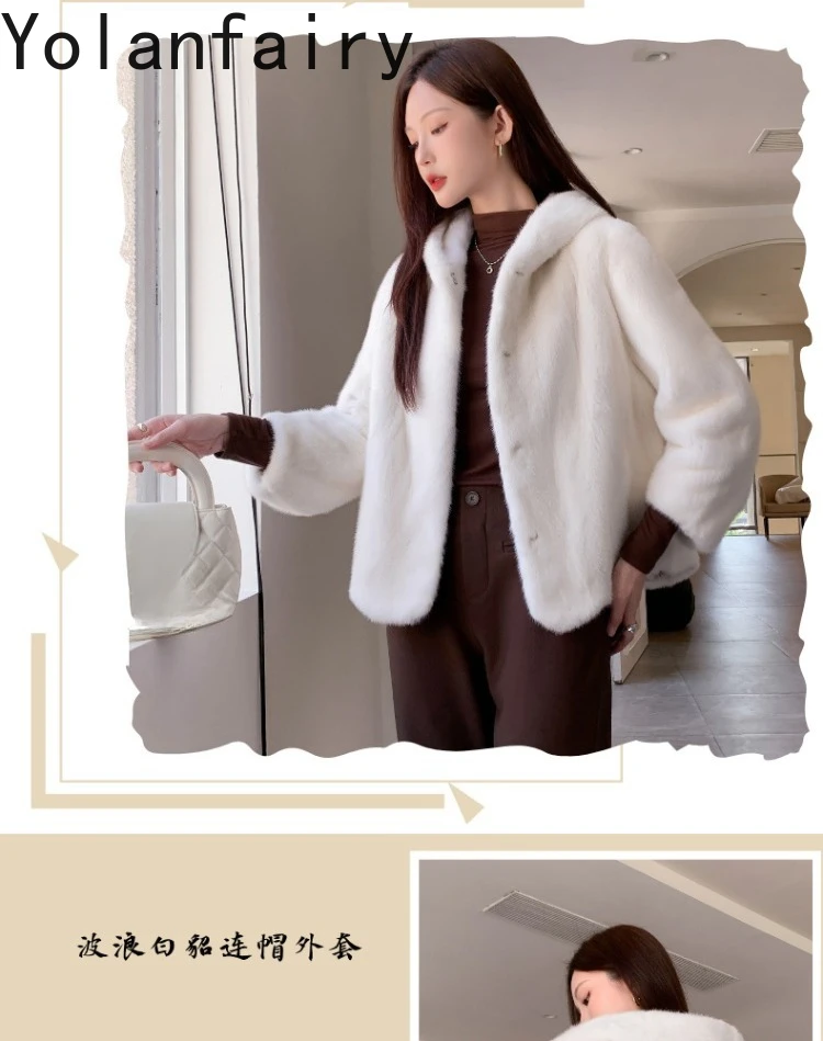 YOLANFAIRY Genuine Whole Mink Fur Jacket for Women Luxury 2025 Winter Natural Fur Coat Hooded Warm Real Black Fur Coats Casaco YOLANFAIRY Genuine Whole Mink Fur Jacket for Women Luxury 2025 Winter Natural Fur Coat Hooded Warm Real Black Fur Coats Casaco