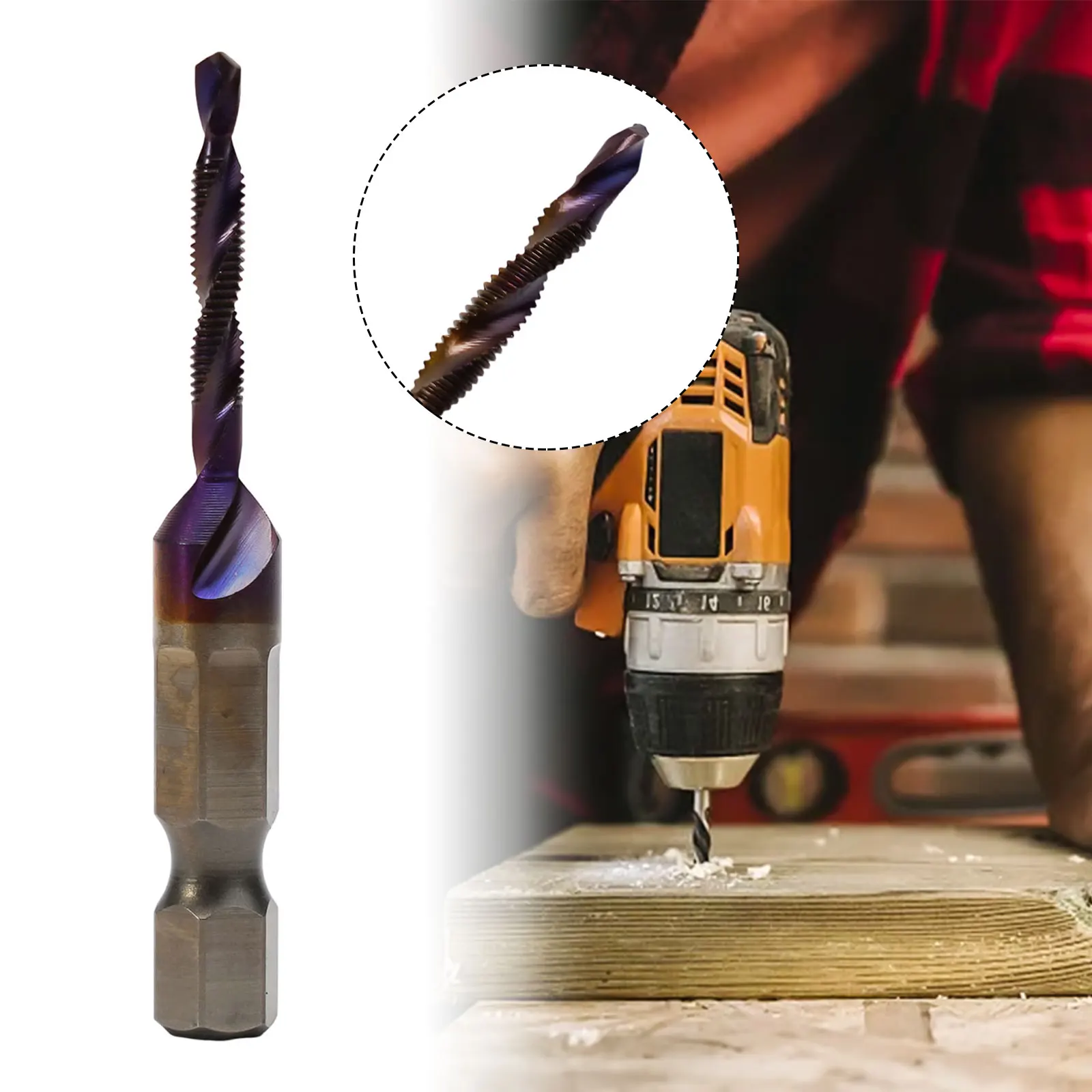 Screw Bit Tap Drill Bit High-speed Steel HSS Hex Shank Screw Machine 1Pcs Compound Tap M3-M10 High Quality New
Screw Bit Tap Drill Bit High-speed Steel HSS Hex Shank Screw Machine 1Pcs Compound Tap M3-M10 High Quality New
