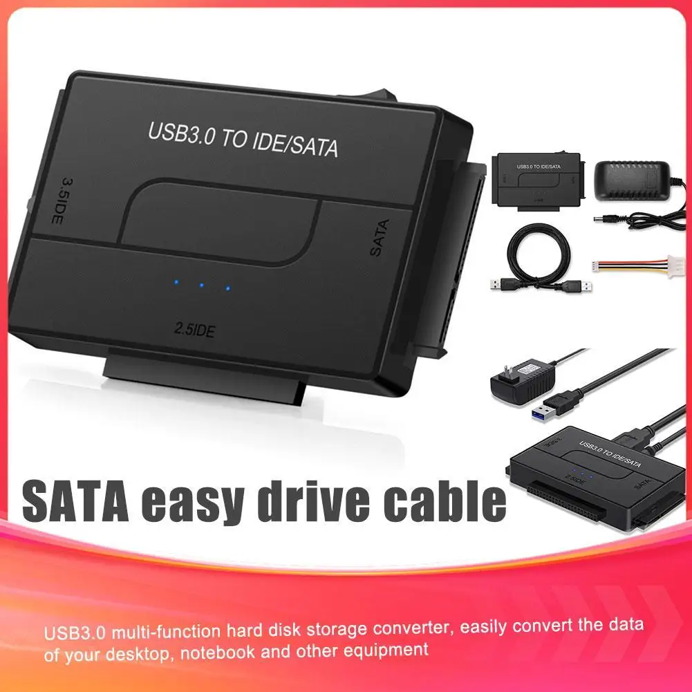 

Переходник USB 3,0 на SATA IDE для жесткого диска 3,5 дюйма HDD/SSD CD DVD ROM CD-RW 3 в 1 USB IDE SATA адаптер