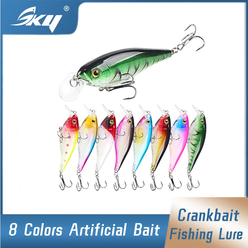SKY Artificial Crankbait Fishing Lure 8.7CM 8Colors Wobblers For Pike Swimbait Freshwater Fishing Accessories Bassbait Tackle
SKY Artificial Crankbait Fishing Lure 8.7CM 8Colors Wobblers For Pike Swimbait Freshwater Fishing Accessories Bassbait Tackle