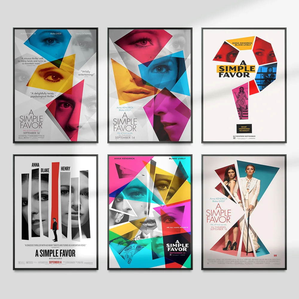 A Simple Favor Black Comedy Thriller Film Poster Movie Art Print Abstract Canvas Painting Decor Wall Picture 
A Simple Favor Black Comedy Thriller Film Poster Movie Art Print Abstract Canvas Painting Decor Wall Picture