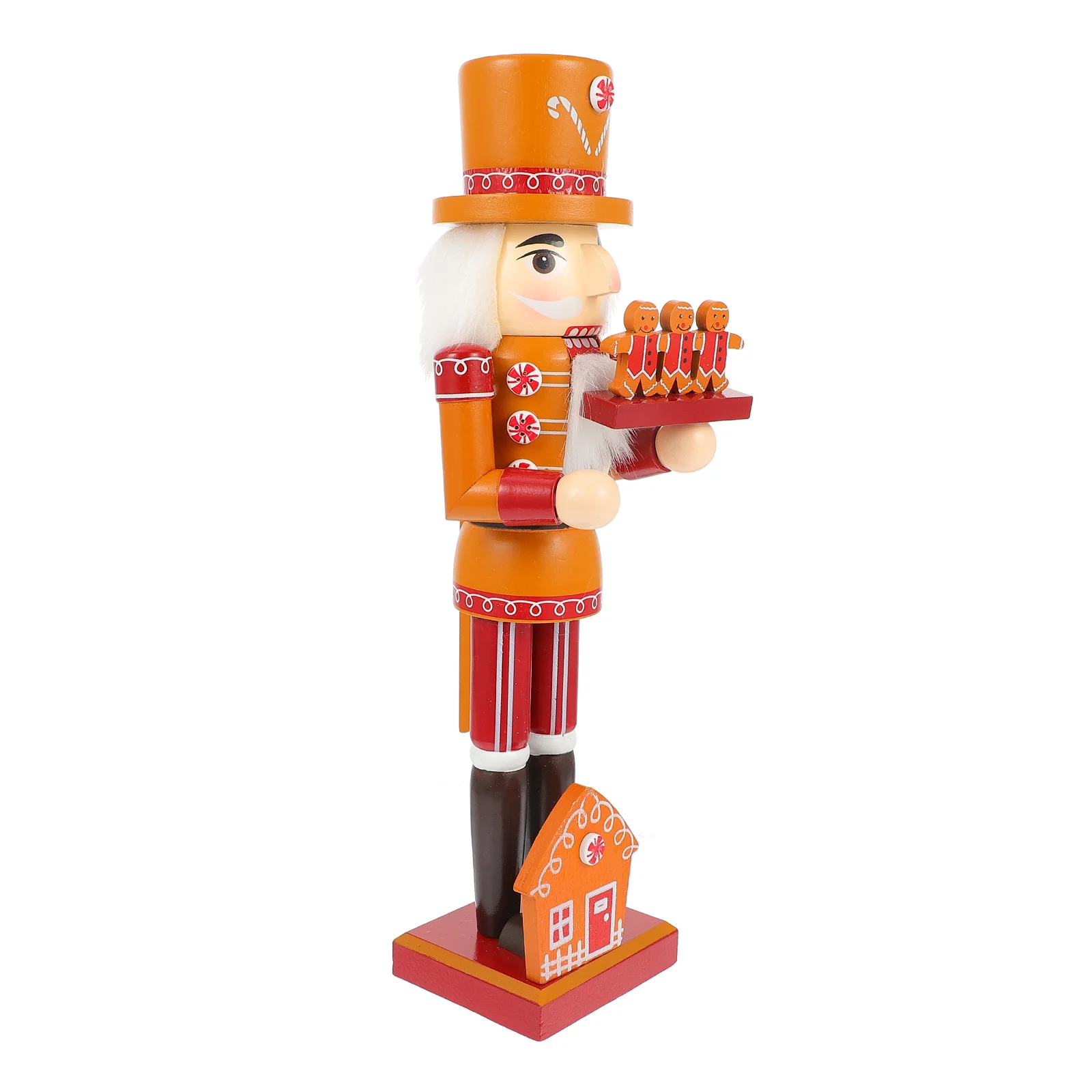 

Xmas Nutcracker Soldier State Desktop Decoration Christmas Nutcracker Layout Prop Wooden Nutcracker Figurine 35x10x8cm