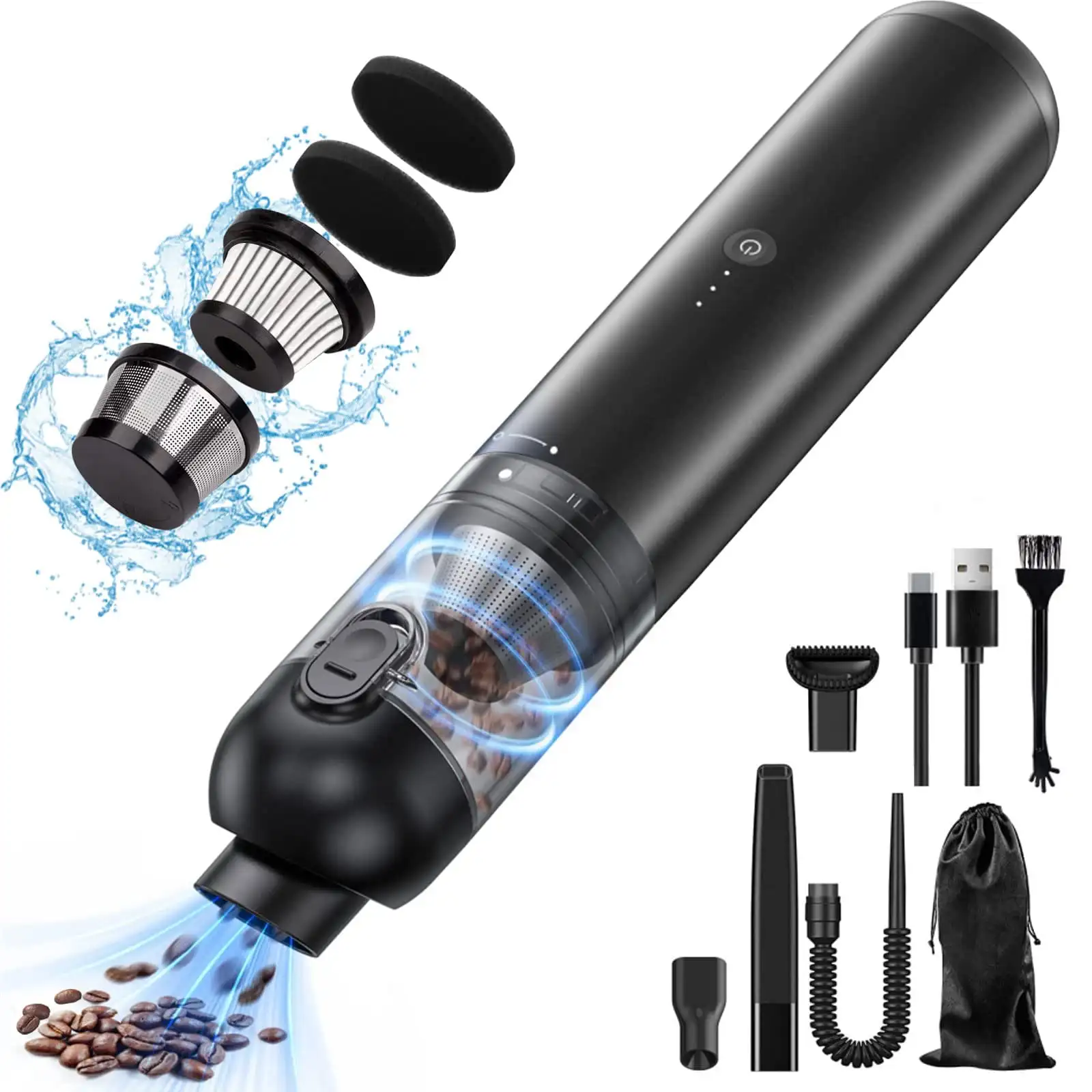 Busybudy Handheld Vacuum Cleaner With Air Blower, 16KPa Powerful Suction, Portable Vacuum for Car
Busybudy Handheld Vacuum Cleaner With Air Blower, 16KPa Powerful Suction, Portable Vacuum for Car