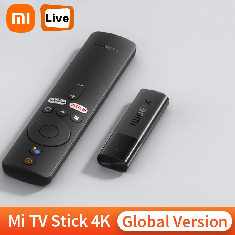 

New Xiaomi Mi TV Stick 4K Global Version Android TV 11 Quad Core 2GB RAM 8GB ROM Bluetooth 5.0 Netflix Wifi Google Assistant