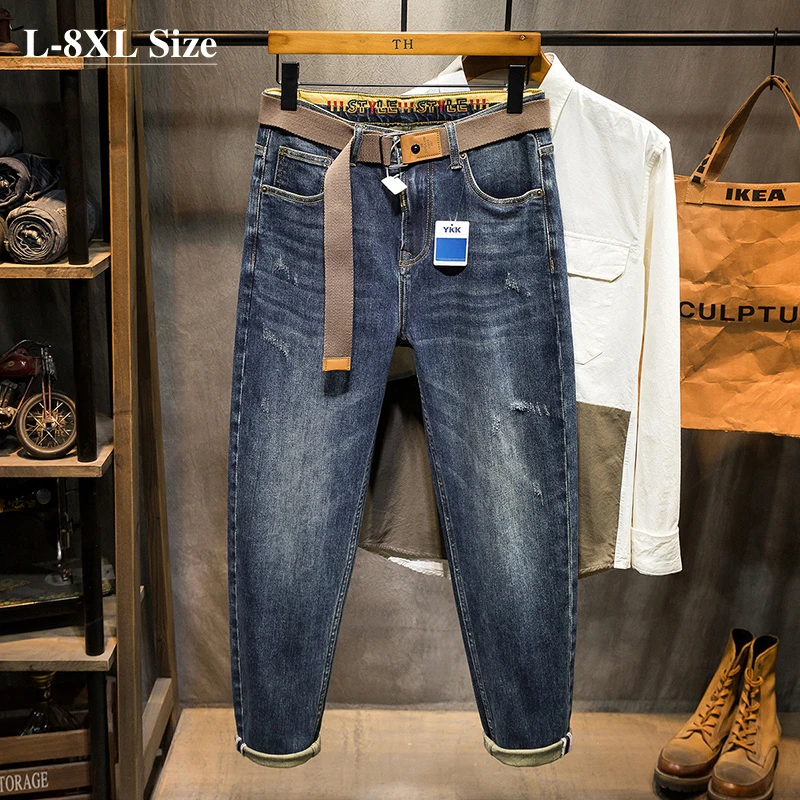 Brand Men Loose Ripped Jeans Fashion Streetwear Autumn Winter Elastic Straight Trousers Retro Denim Pants Plus Size 6XL 7XL 8XL
Brand Men Loose Ripped Jeans Fashion Streetwear Autumn Winter Elastic Straight Trousers Retro Denim Pants Plus Size 6XL 7XL 8XL