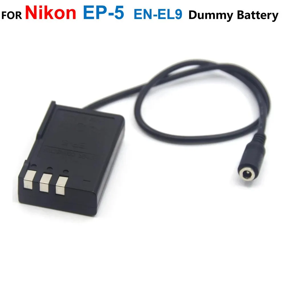 

EN-EL9 ENEL9 EN EL9 Dummy Battery EP-5 EP5 EP 5 DC Coupler Adapter For Nikon D40 D40X D60 D3000 D5000 Cameras