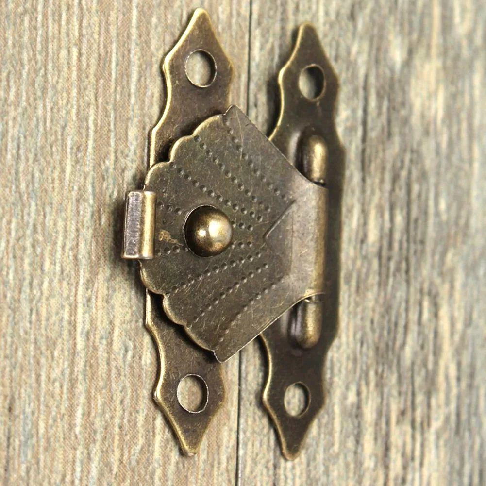 

Padlock Hasps Latch None Latch Hook Retro 30*18mm Antique Bronze For Wood Boxes Gold Hasps Latch None Brand New