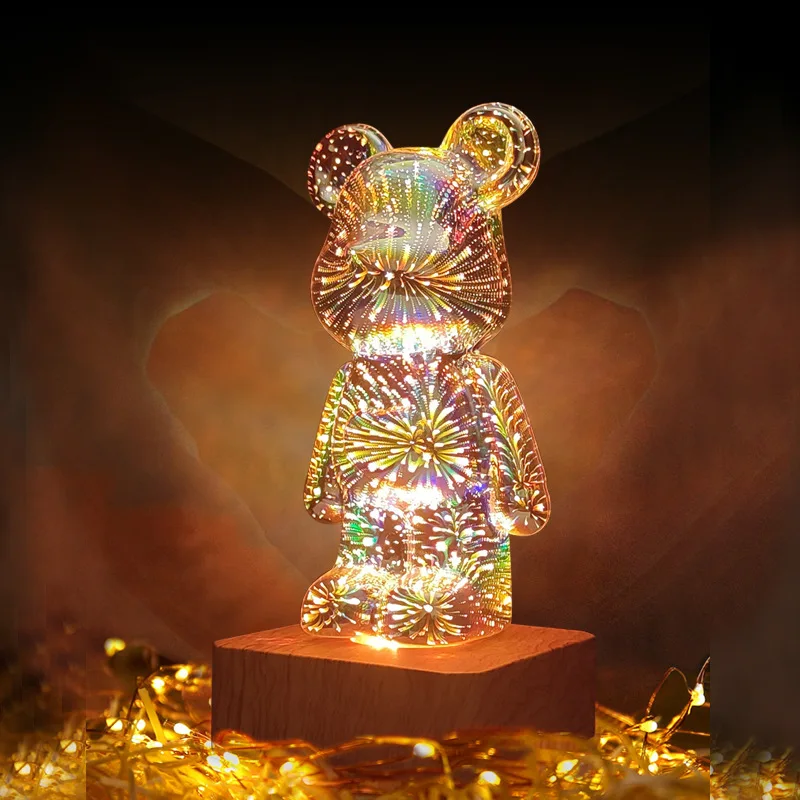 3D Glass Lamp Three-Dimensional Bear Romantic Atmosphere Table Lamp Bedside Table Decoration Ambience Light
3D Glass Lamp Three-Dimensional Bear Romantic Atmosphere Table Lamp Bedside Table Decoration Ambience Light