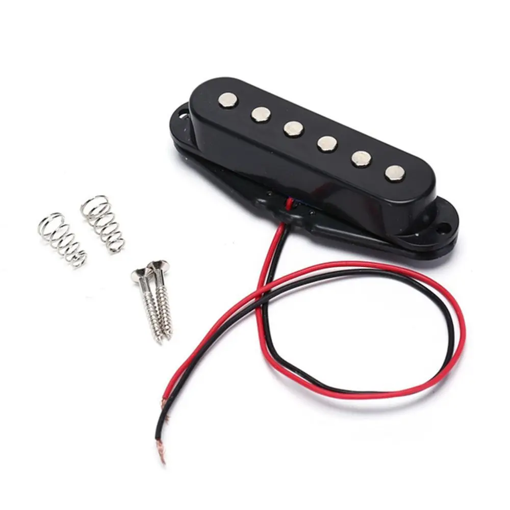 

Black Electric Guitar Guitar Parts Single Coil for 6 Strings Sound Pickup Guitar Soundhole Pickup Pickup Acoustic