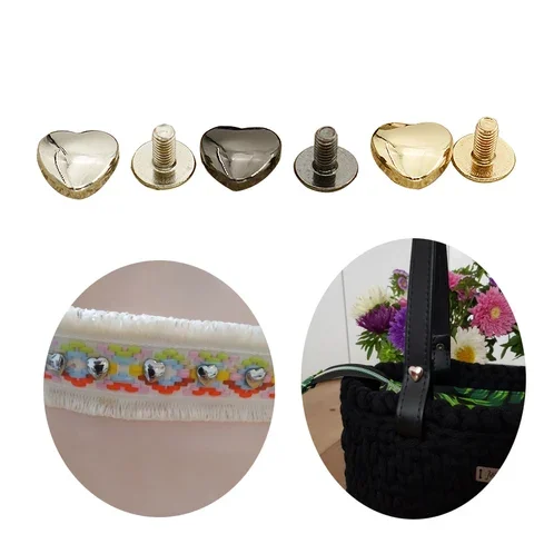 20 Pcs 8mm Handbag Bottom Protecting Feet Nail Heart-Shaped Flat Studs Screw Back Spikes Rivets Leather Craft Bag Purse Decor
20 Pcs 8mm Handbag Bottom Protecting Feet Nail Heart-Shaped Flat Studs Screw Back Spikes Rivets Leather Craft Bag Purse Decor
