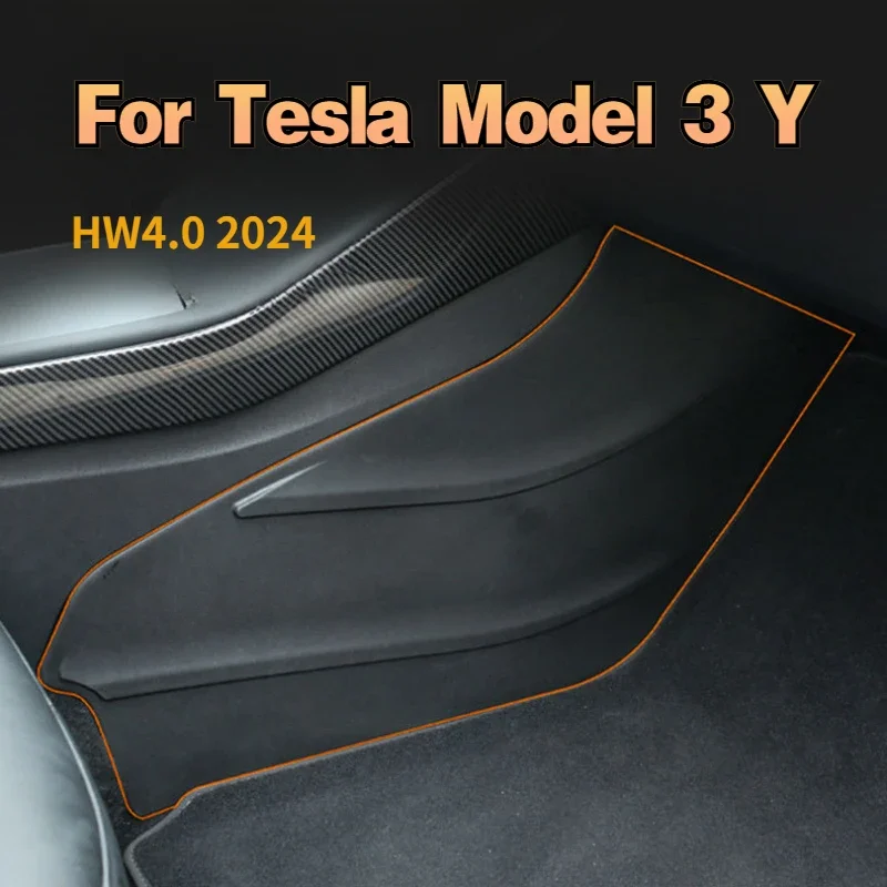 

For Tesla Model3 Y HW4.0 2024 Center Control Side Anti-kick Pad TPE Anti-dirty Protective Cover Defense Foot Mat Car Accessories