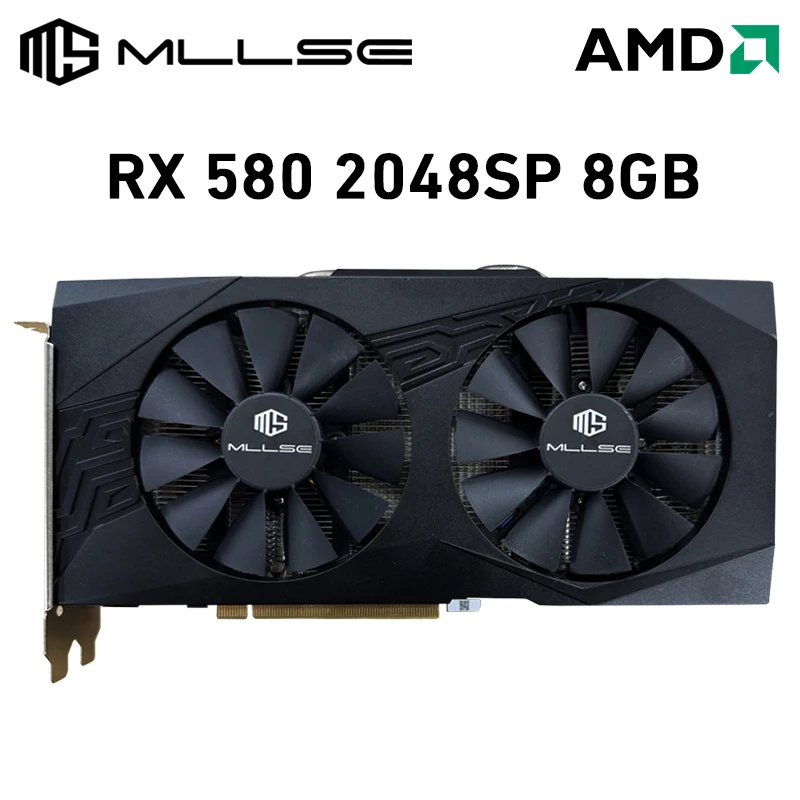 

MLLSE Placa De Video AMD Radeon RX 580 8GB Graphics Card GDDR5 256-bit PCI Express 3.0 ×16 Gaming GPU Deasktops Видеокарта