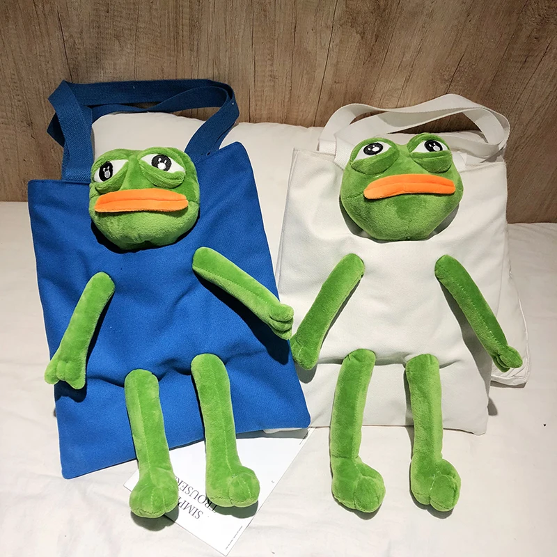 School Bag Sad Frog Japanese And Korean Cartoon Art Personality Canvas Bag Cute Plush Doll Portable Messenger Bag Girls Handbag
School Bag Sad Frog Japanese And Korean Cartoon Art Personality Canvas Bag Cute Plush Doll Portable Messenger Bag Girls Handbag