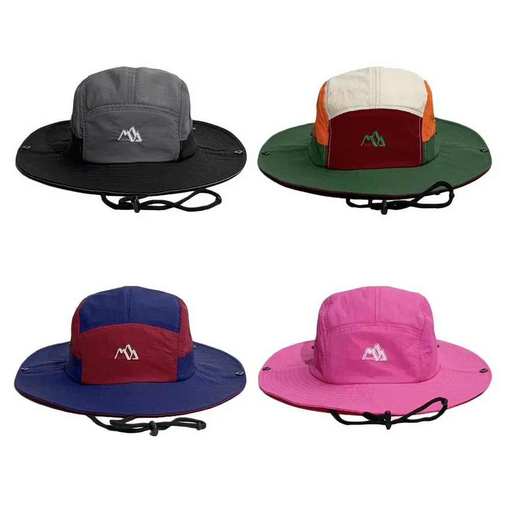 

Wide Brim Bucket Hat Summer Sun Protection Anti-UV Fisherman Cap Quick-dry Portable Mountaineering Caps Camping Hiking