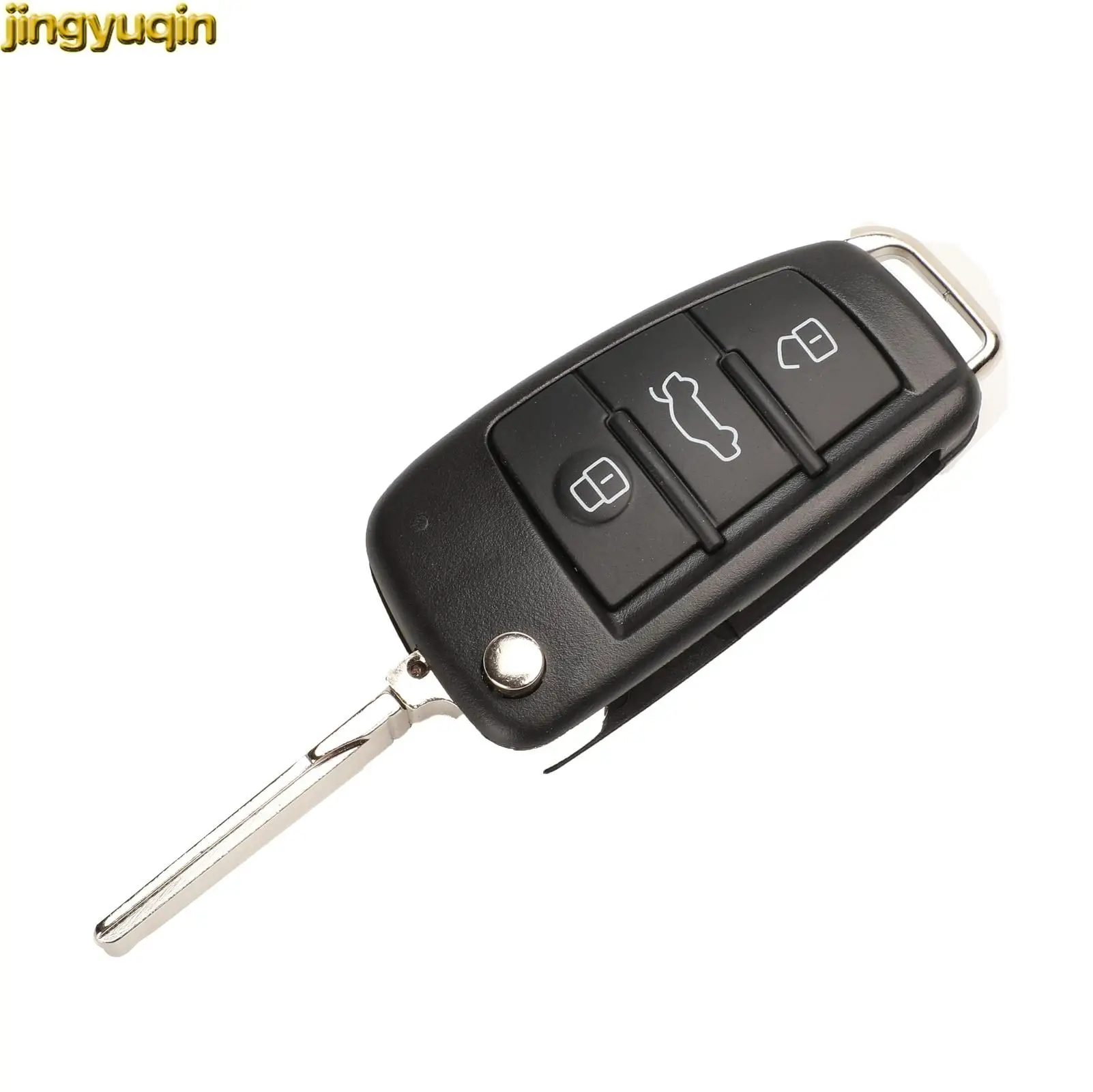 

Jingyuqin Flip Remote Car Key Fob Shell For Audi A1 A3 A4 A6 A8 A4L A6L TT Allroad Q2L Q3 Q5 Q7 R8 S6 SQ5 RS4 C5 C6 B6 B7 2018