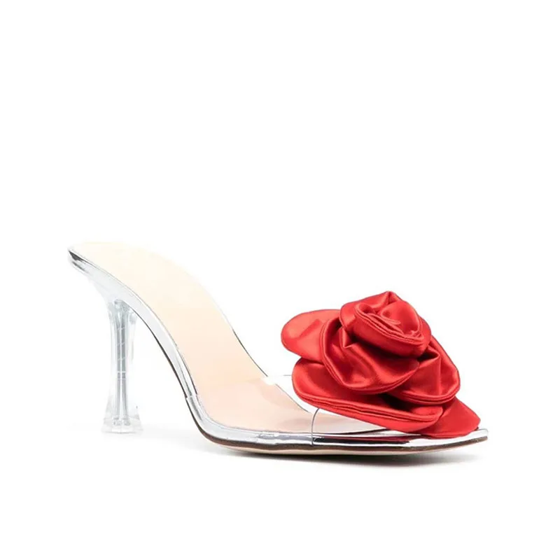 Summer New Square Headed PVC Flower Open Toe Crystal Heel Slippers Slim High Heel Party Dress Versatile Large Size Women Sandals
Summer New Square Headed PVC Flower Open Toe Crystal Heel Slippers Slim High Heel Party Dress Versatile Large Size Women Sandals