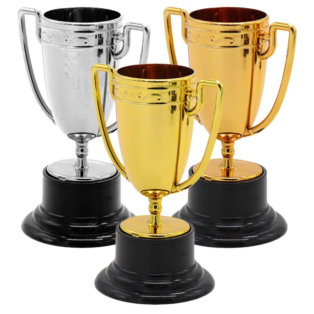 

Trophy Trophies Award Kids Mini Awards Medals Sports Gold Party Football Winner Tournament Soccer Game Plastic Favors Audlt