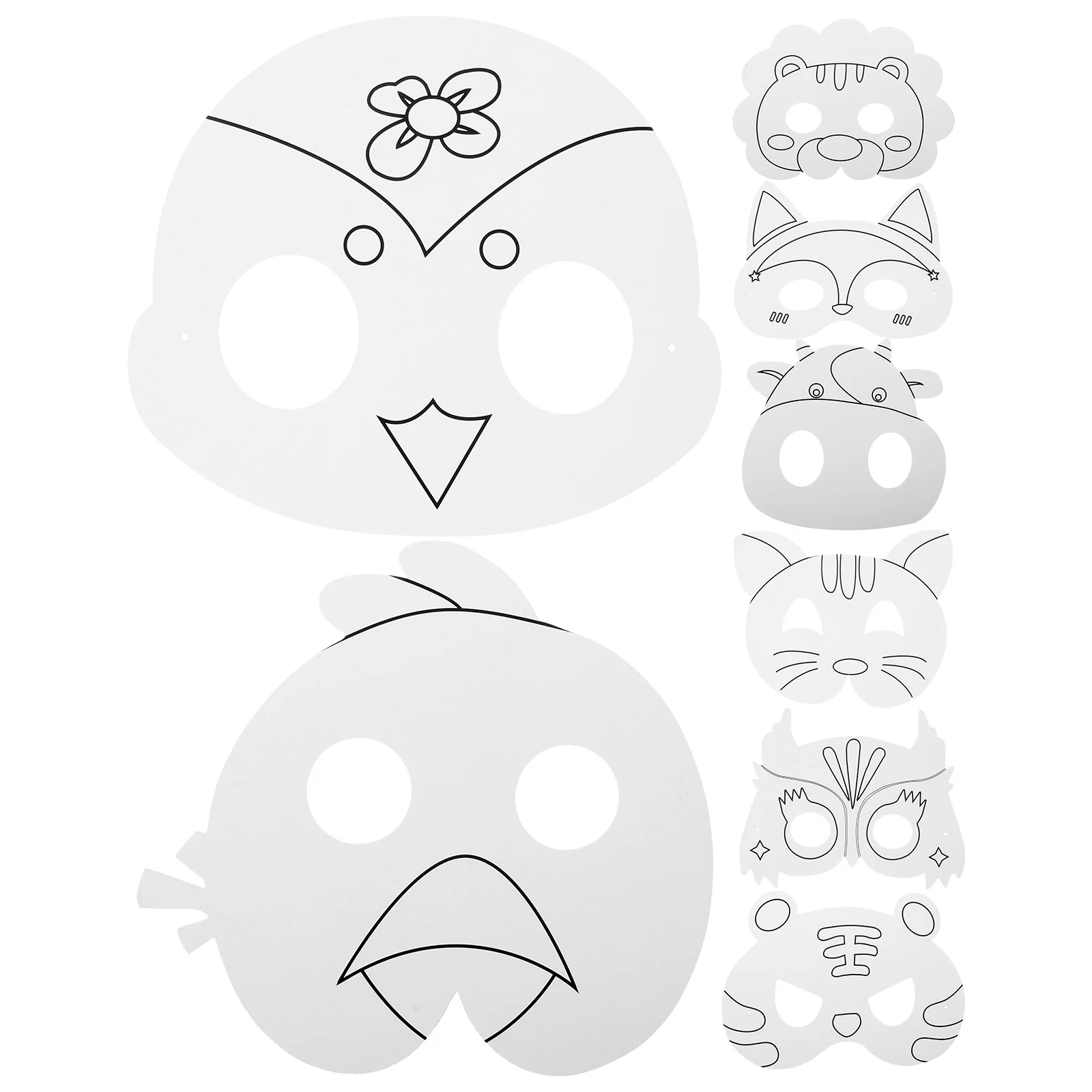 1 Set of DIY Halloween Blank Masks Hand Painted Masks Halloween Decorative Paper Masks with Pens
1 Set of DIY Halloween Blank Masks Hand Painted Masks Halloween Decorative Paper Masks with Pens