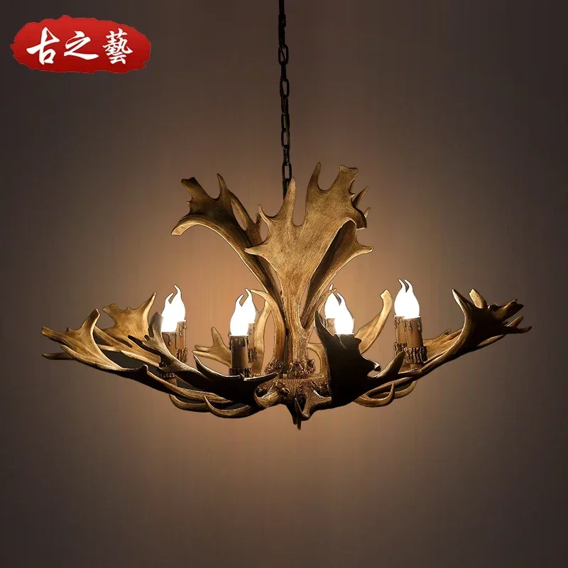 American Country Retro Resin Living Room Chandelier Dining-Room Lamp Antler Lamp Bar Lamp Coffee Shop European Engineering Lamps
American Country Retro Resin Living Room Chandelier Dining-Room Lamp Antler Lamp Bar Lamp Coffee Shop European Engineering Lamps