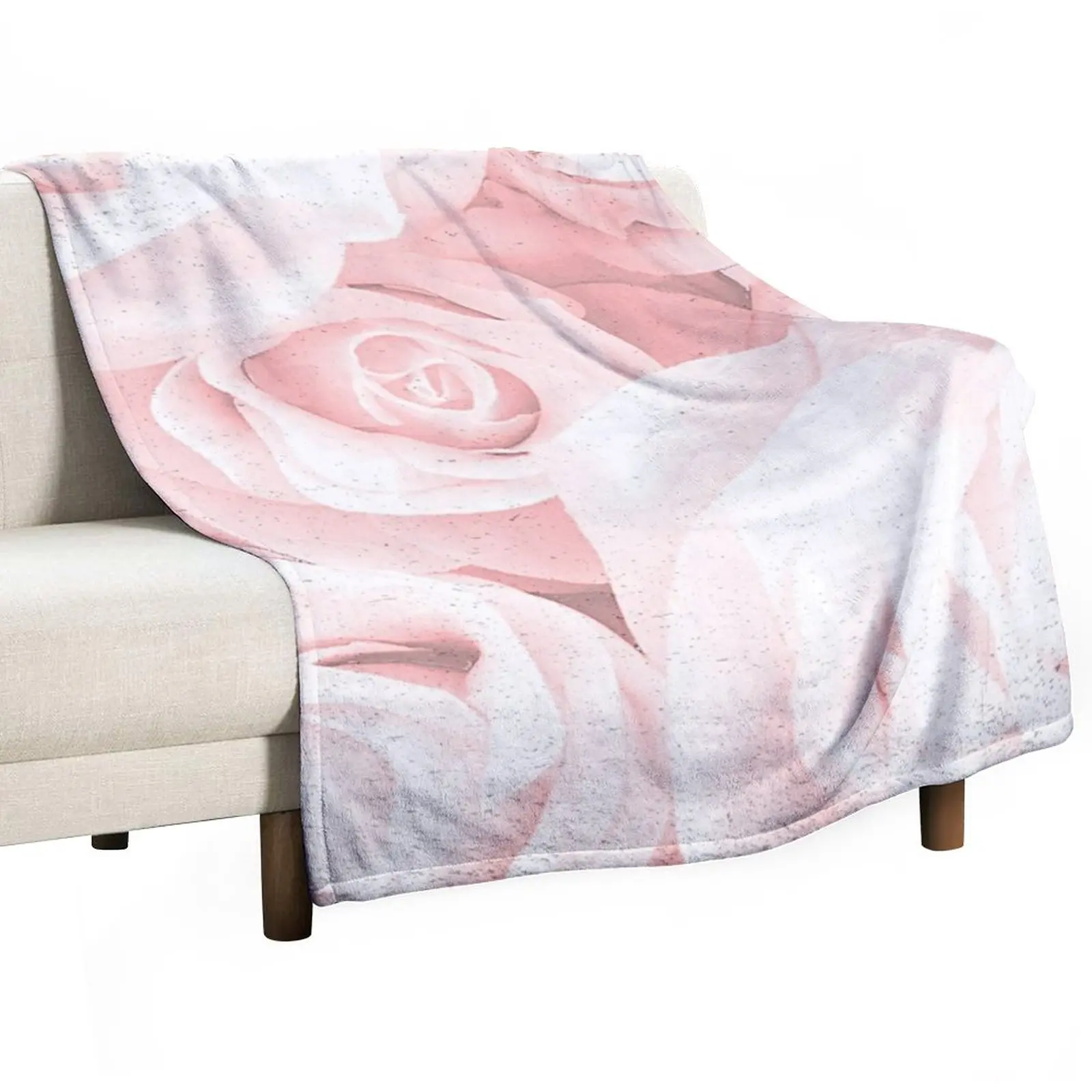

Blush Bed of Roses Throw Blanket Soft Blanket Luxury Thicken Blanket Fashion Sofa Blankets