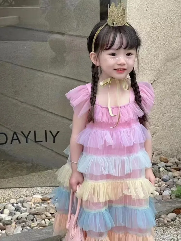 Colorful Rainbow Girls Dress Fairy Multi Layers Cake Mesh Girl Dress 2023 Summer Fashionable Girls Ball Gown Dress Girls Clothes
Colorful Rainbow Girls Dress Fairy Multi Layers Cake Mesh Girl Dress 2023 Summer Fashionable Girls Ball Gown Dress Girls Clothes