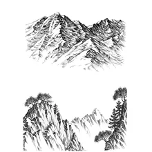 

DABOXIBO Mountain Clear Stamps Mold For DIY Scrapbooking Cards Making Decorate Crafts 2020 NEW Arrival