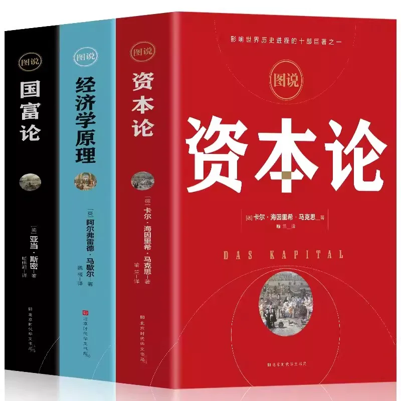 

3 Books/set Graphic Capital Economics Books Economic Common Sense Wealth of Nations Investment and Financial Management Libros