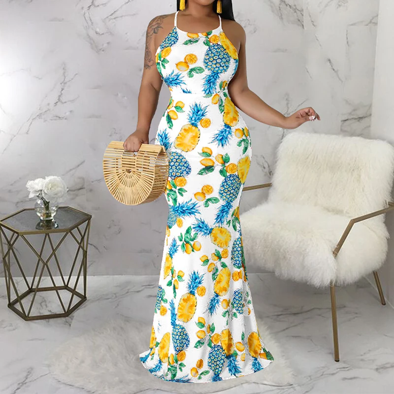 BKLD 2023 Vacation Print Fishtail Long Dress Spaghetti Straps Open Back Lace-up U Neck Skinny Sexy Dresses Lady Party Beach Wear
BKLD 2023 Vacation Print Fishtail Long Dress Spaghetti Straps Open Back Lace-up U Neck Skinny Sexy Dresses Lady Party Beach Wear