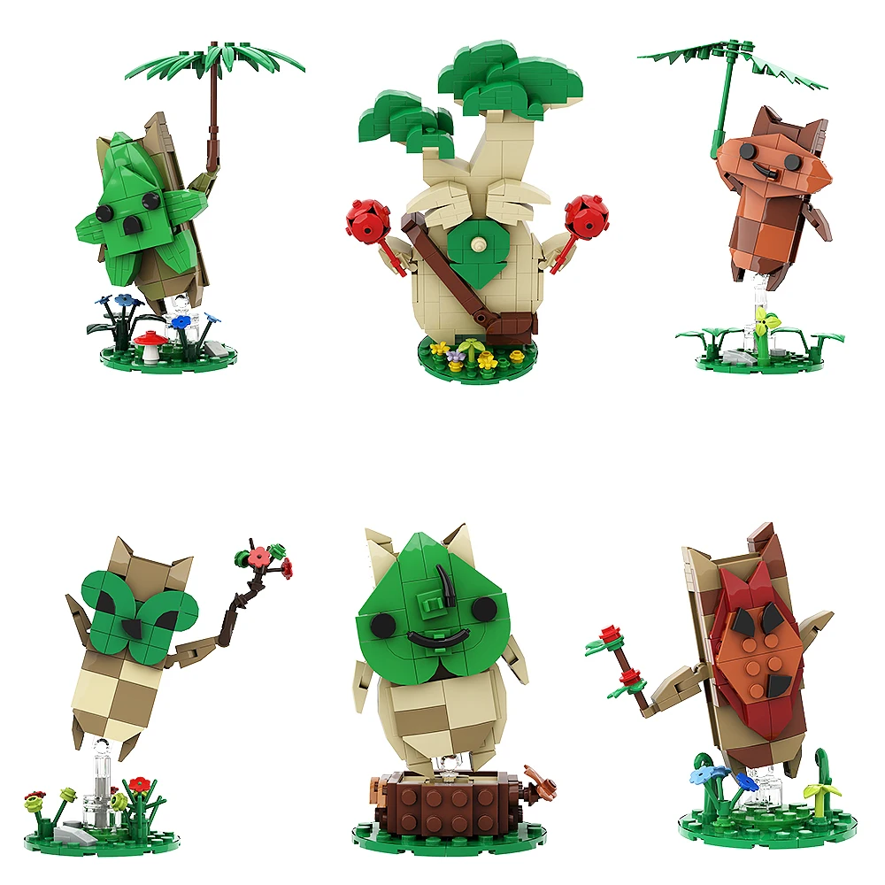 

Gobricks MOC Zeldaed Yahaha Korok Brickheadz DIY Game Action Figures Model Bricks Building Blocks Set For Kid Birthday Gift