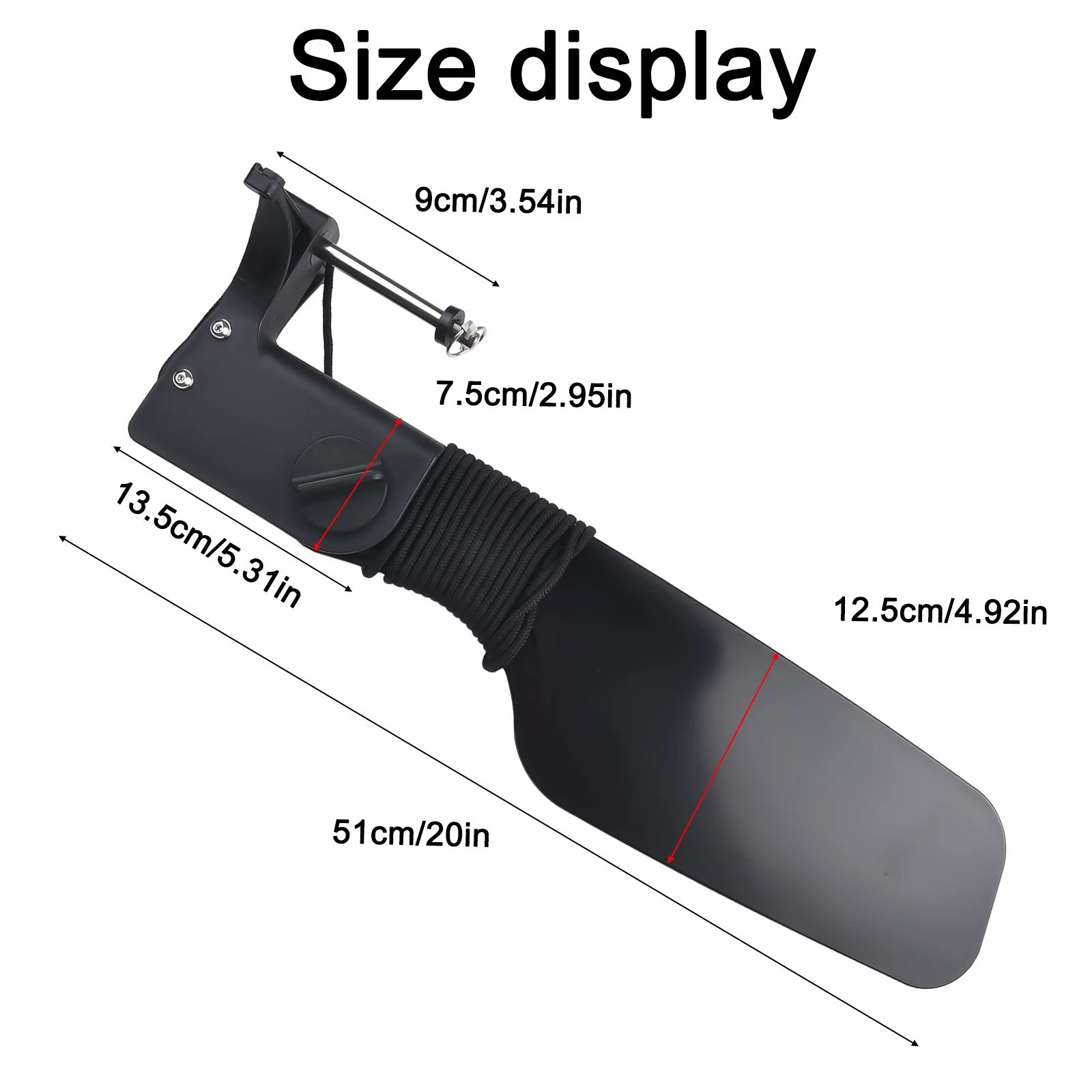 Improve the Handling of Your Fishing Boat with Kayak Canoe Boat Rudder With Pulley, Nylon Material, Full Length*Width 51*12 5CM
Improve the Handling of Your Fishing Boat with Kayak Canoe Boat Rudder With Pulley, Nylon Material, Full Length*Width 51*12 5CM