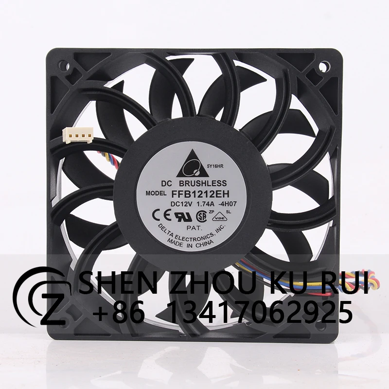 

FFB1212EH Cooling Fan for DELTA DC12V 1.74A EC AC 120x120x25mm 12CM 12025 Governor Air Volume Booster Chassis Heat Dissipation
