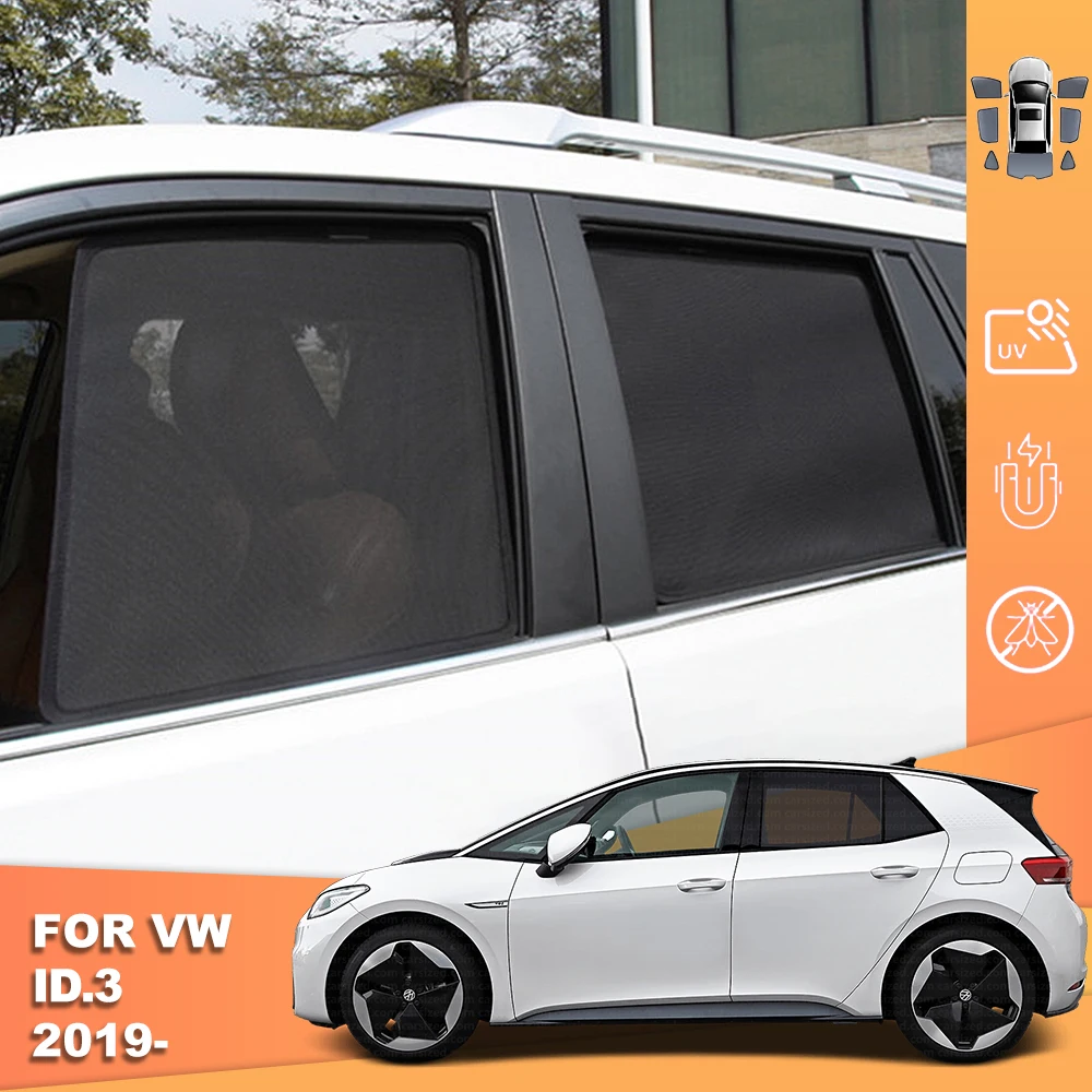 

Для Volkswagen VW ID.3 ID3 2019-2024 магнитный автомобильный солнцезащитный козырек, занавеска на переднее лобовое стекло, боковая задняя шторка для детского окна, козырек от солнца