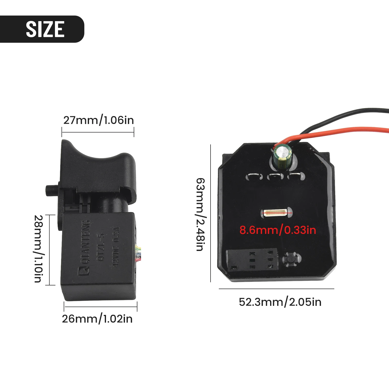 Parts Control Board Switch Attachment Equipment Replacement Switch For 2106/161/169 For Angle Grinder 5.2*6.2CM
Parts Control Board Switch Attachment Equipment Replacement Switch For 2106/161/169 For Angle Grinder 5.2*6.2CM