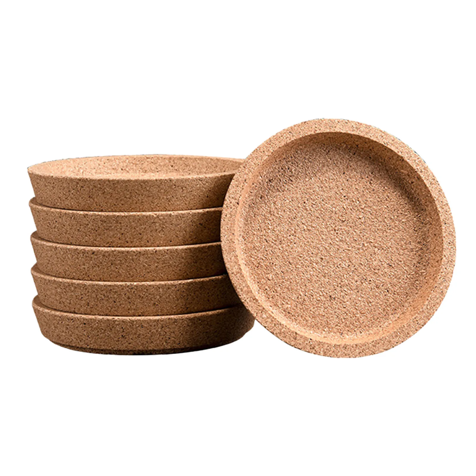 

6 Pcs Cork Cup Coasters Tea Coffee Mug Drinks Holder For Kitchen Natural Wooden Mat Tableware Round Drink Coaster 1.8cm Thick