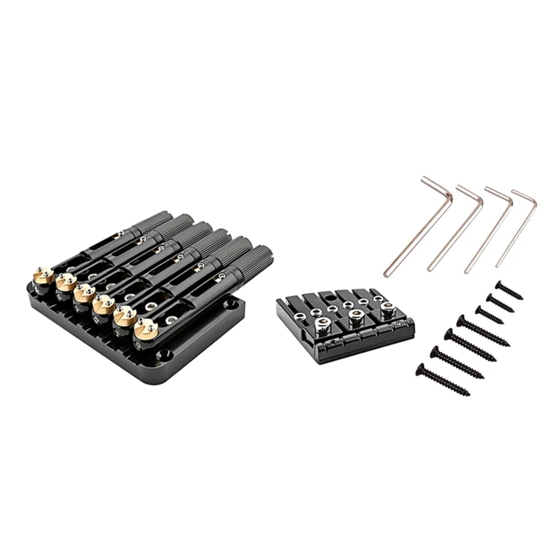 Headless Fanned Fret Single Fixed Brass Fan Bridges for 6 String Electric Guitar
Headless Fanned Fret Single Fixed Brass Fan Bridges for 6 String Electric Guitar