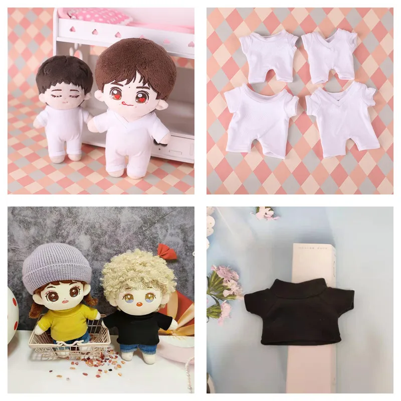 New V neck White romper for 20cm doll clothes Black Yellow Shirt 20cm Plush Doll's Clothes Toy Dolls Accessories Korea Kpop EXO
New V neck White romper for 20cm doll clothes Black Yellow Shirt 20cm Plush Doll's Clothes Toy Dolls Accessories Korea Kpop EXO