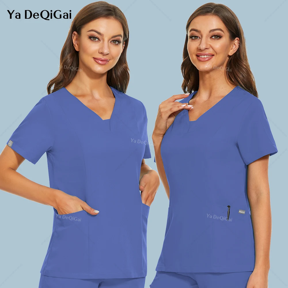 8 Colors Medical Scrubs Tops Women Clinical Workwear Summer Stretch Work T-shirts Doctor Nurse Uniforms Dentist Surgical Blouse
8 Colors Medical Scrubs Tops Women Clinical Workwear Summer Stretch Work T-shirts Doctor Nurse Uniforms Dentist Surgical Blouse