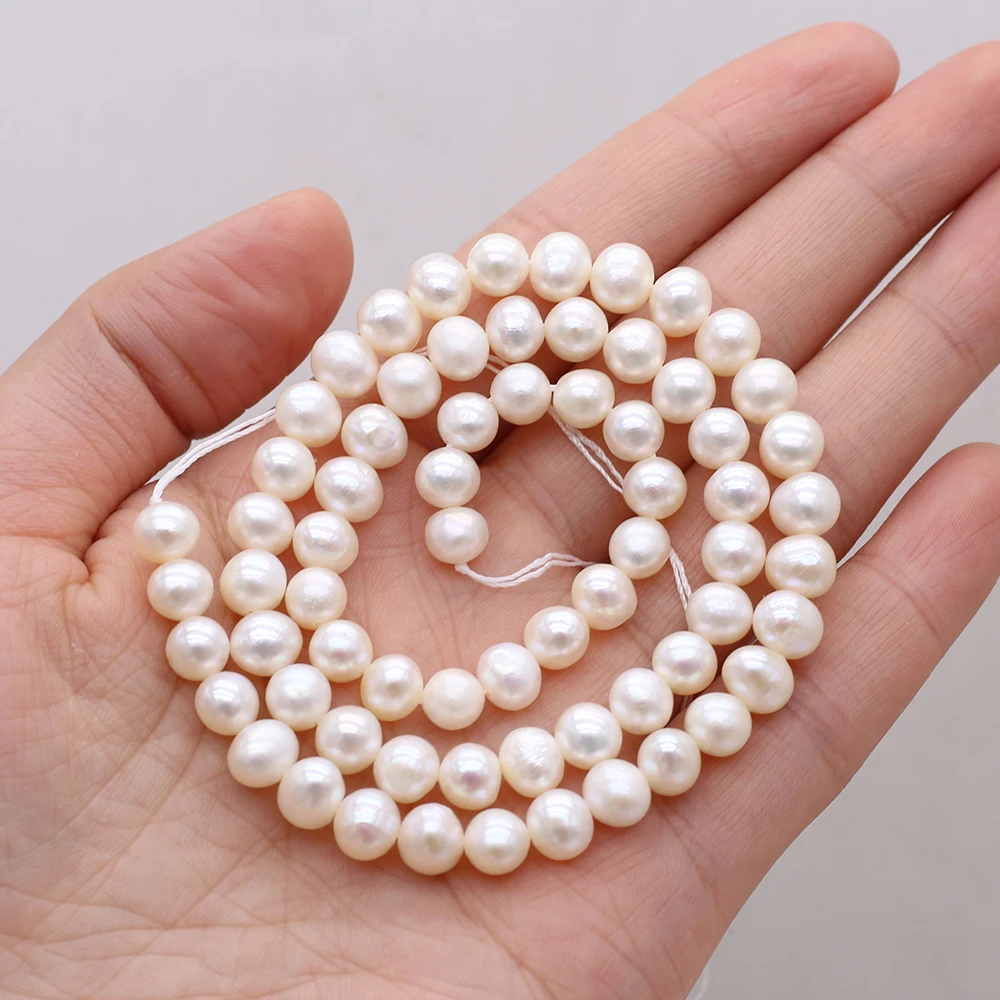 6-7mm Real Natural Freshwater Pearl Beads White Round Loose Perles For DIY Craft Bracelet Necklace Accessory Jewelry Making 15"
6-7mm Real Natural Freshwater Pearl Beads White Round Loose Perles For DIY Craft Bracelet Necklace Accessory Jewelry Making 15"