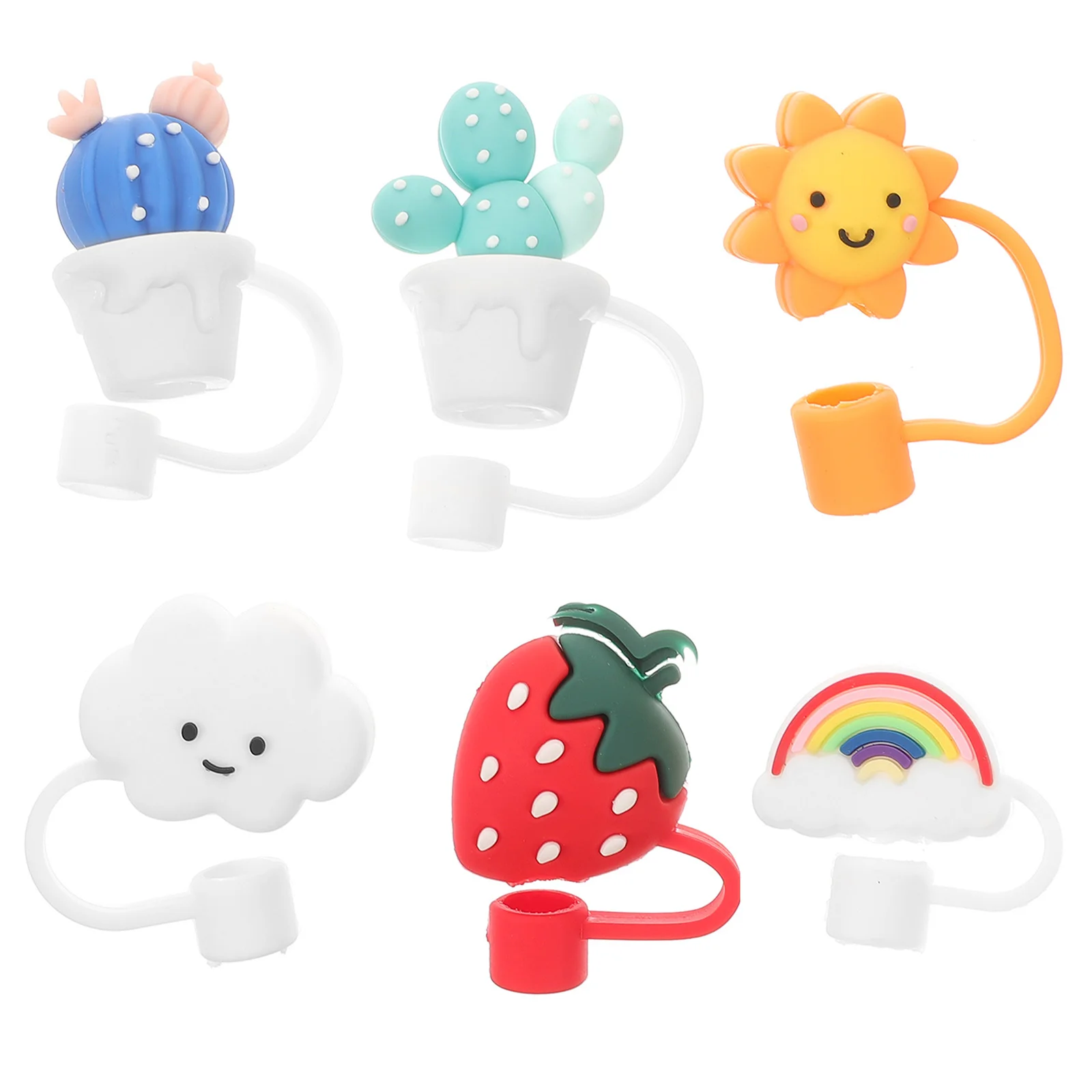 6pcs Adorable Cartoon Straw Covers Washable Straw Caps Cute Pattern Straw Caps for Drinking
6pcs Adorable Cartoon Straw Covers Washable Straw Caps Cute Pattern Straw Caps for Drinking