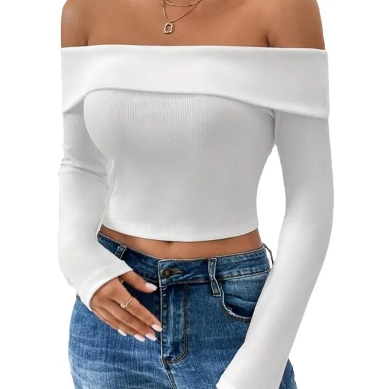 Однотонная модная облегающая универсальная женская футболка с длинным рукавом и открытыми плечами, однотонная, осень/зима 2024
Однотонная модная облегающая универсальная женская футболка с длинным рукавом и открытыми плечами, однотонная, осень/зима 2024