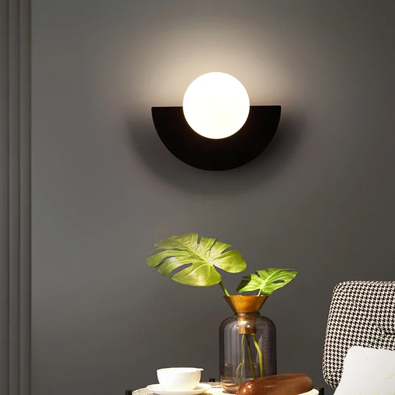 

Wall Lamp Nordic LED Bedroom Bedside light Simple Colored Designer Creative Living Room Aisle Corridor Study Indoor Lighting