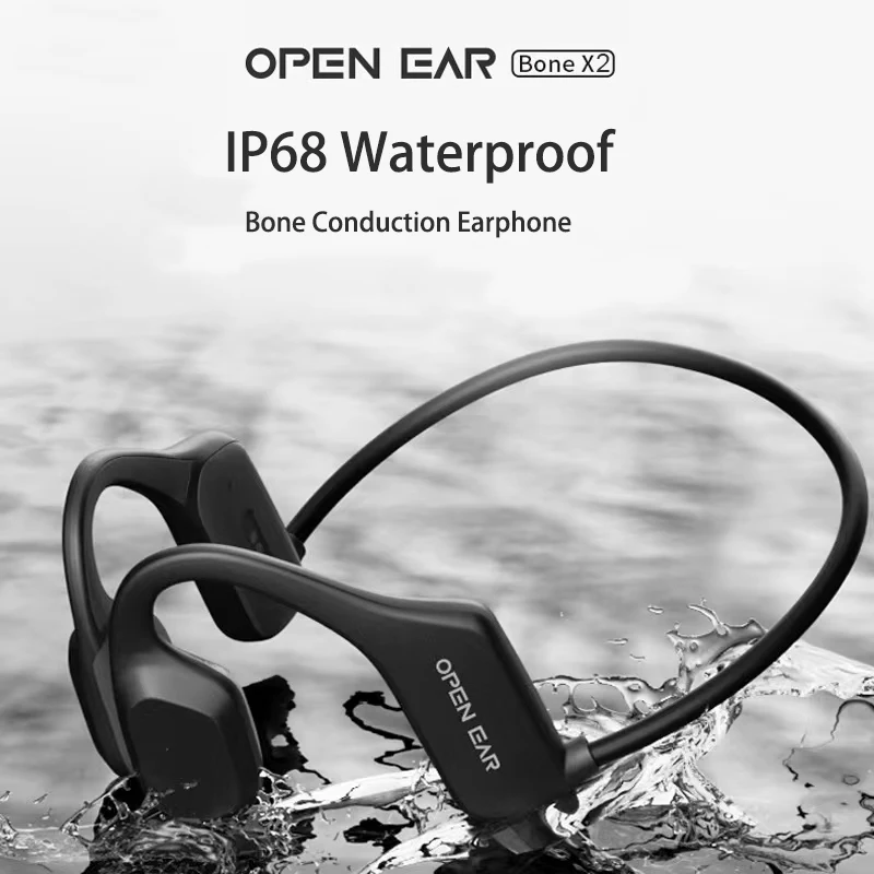 Bone Conduction Headphones MP3 Wireless Bluetooth 5.2 Headset Swimming Sports Earphone IP68 Waterproof with Mic Ear-hook Earbud
Bone Conduction Headphones MP3 Wireless Bluetooth 5.2 Headset Swimming Sports Earphone IP68 Waterproof with Mic Ear-hook Earbud