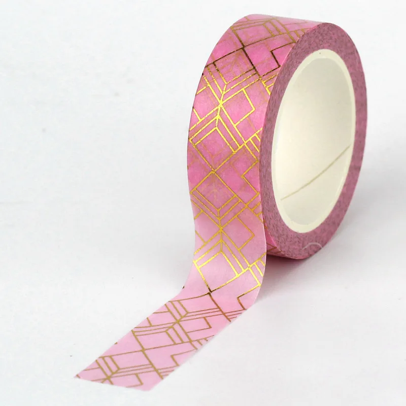 #F263 NEW 1PC 10M Decor Gold Foil Pink Plaid Adhesive Masking Washi Tape Journaling Cute Stationery School Supplies
#F263 NEW 1PC 10M Decor Gold Foil Pink Plaid Adhesive Masking Washi Tape Journaling Cute Stationery School Supplies