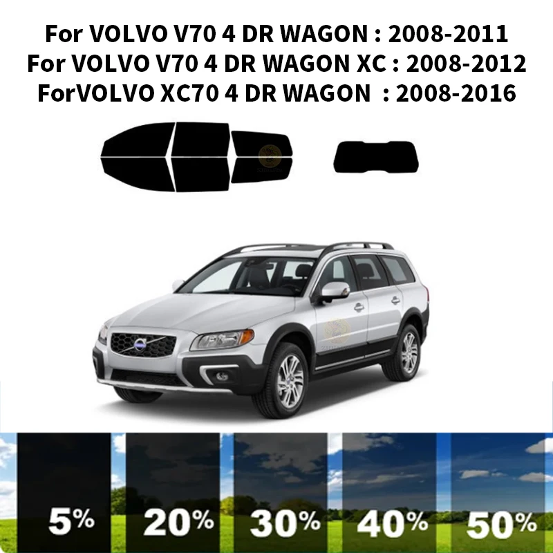 

Нанокерамическая Автомобильная УФ-пленка Precut для окон, автомобильная оконная пленка для VOLVO V70 4 DR WAGON 2008-2011