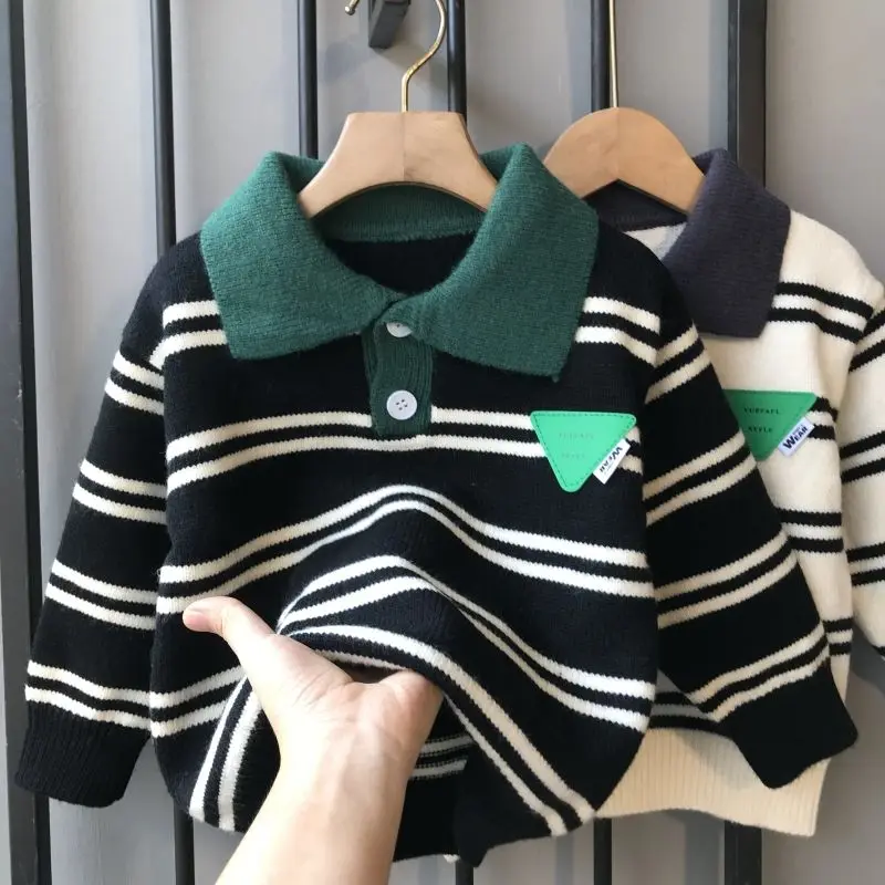 Korean Children's Wear Striped Pullover Turtleneck Sweater Spring Autumn 2023 Baby Boys Sweater Girls Cotton Sweater Top New
Korean Children's Wear Striped Pullover Turtleneck Sweater Spring Autumn 2023 Baby Boys Sweater Girls Cotton Sweater Top New