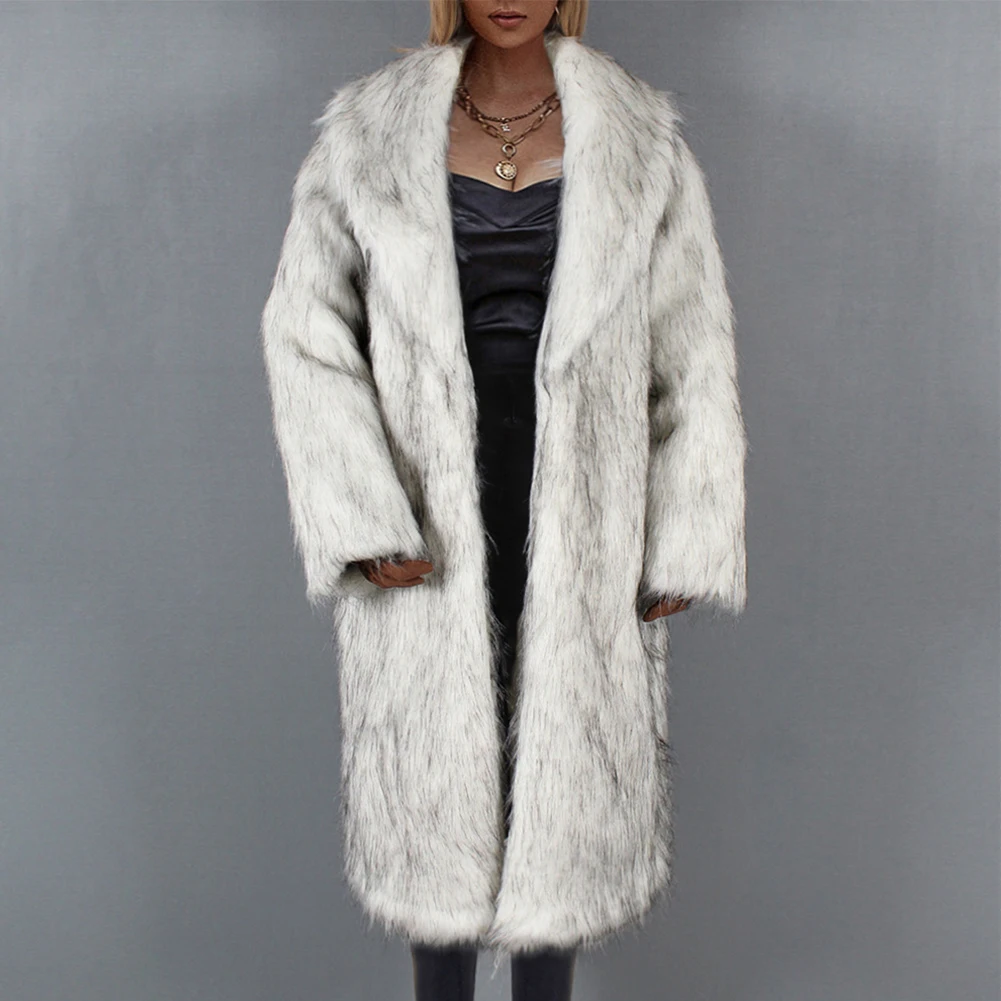 Women Winter thickened Faux Fur Keep Warm Clothes Overcoat Long Sleeve Long Suit Solid Female Outfit Daily Holiday Coat
Women Winter thickened Faux Fur Keep Warm Clothes Overcoat Long Sleeve Long Suit Solid Female Outfit Daily Holiday Coat