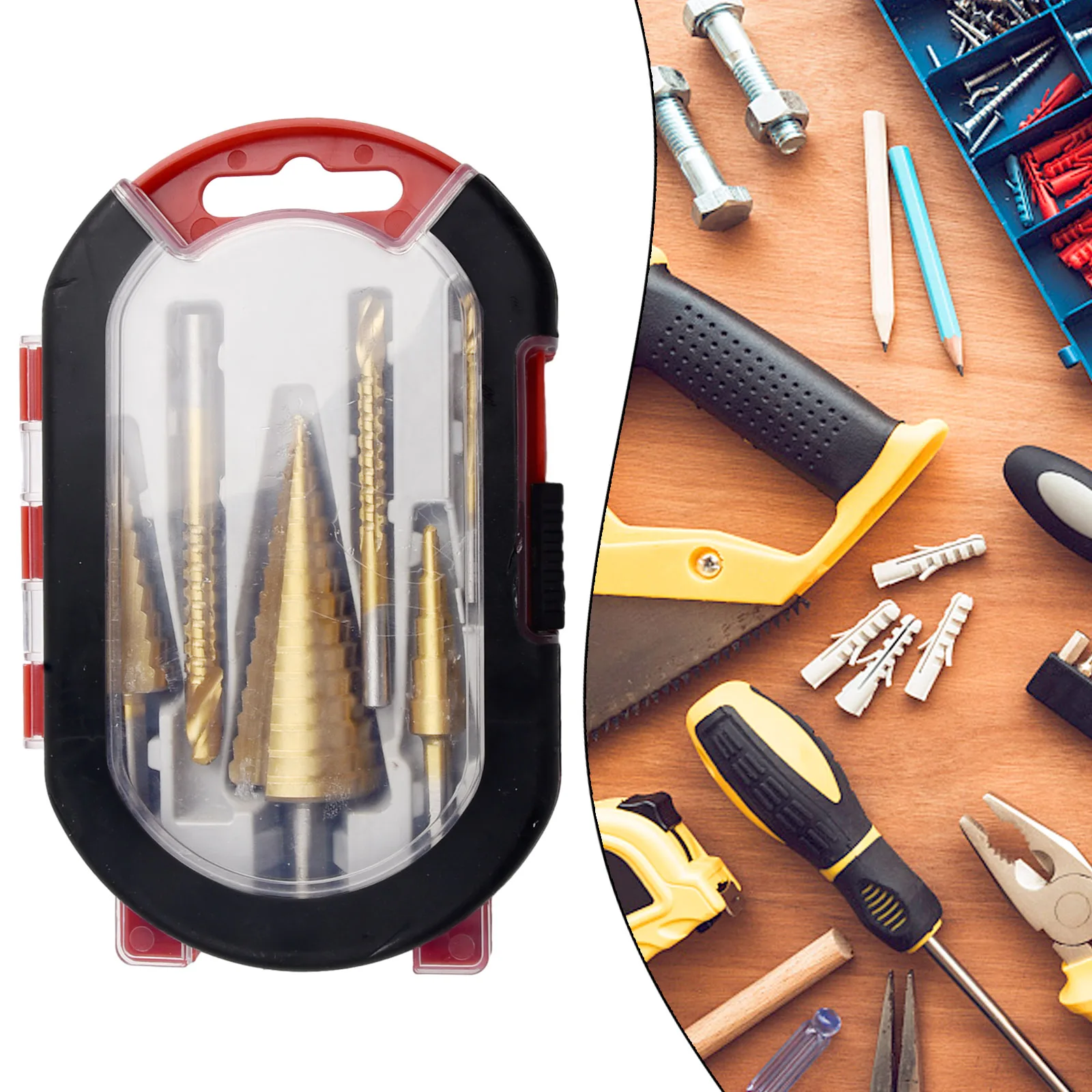 6PCs HSS Straight Step Drill Bit 4-12/4-20/4-32mm Cone Drilling 3/6/8MM Tools For Groove Cutting Drilling Wood Aluminum Alloy
6PCs HSS Straight Step Drill Bit 4-12/4-20/4-32mm Cone Drilling 3/6/8MM Tools For Groove Cutting Drilling Wood Aluminum Alloy