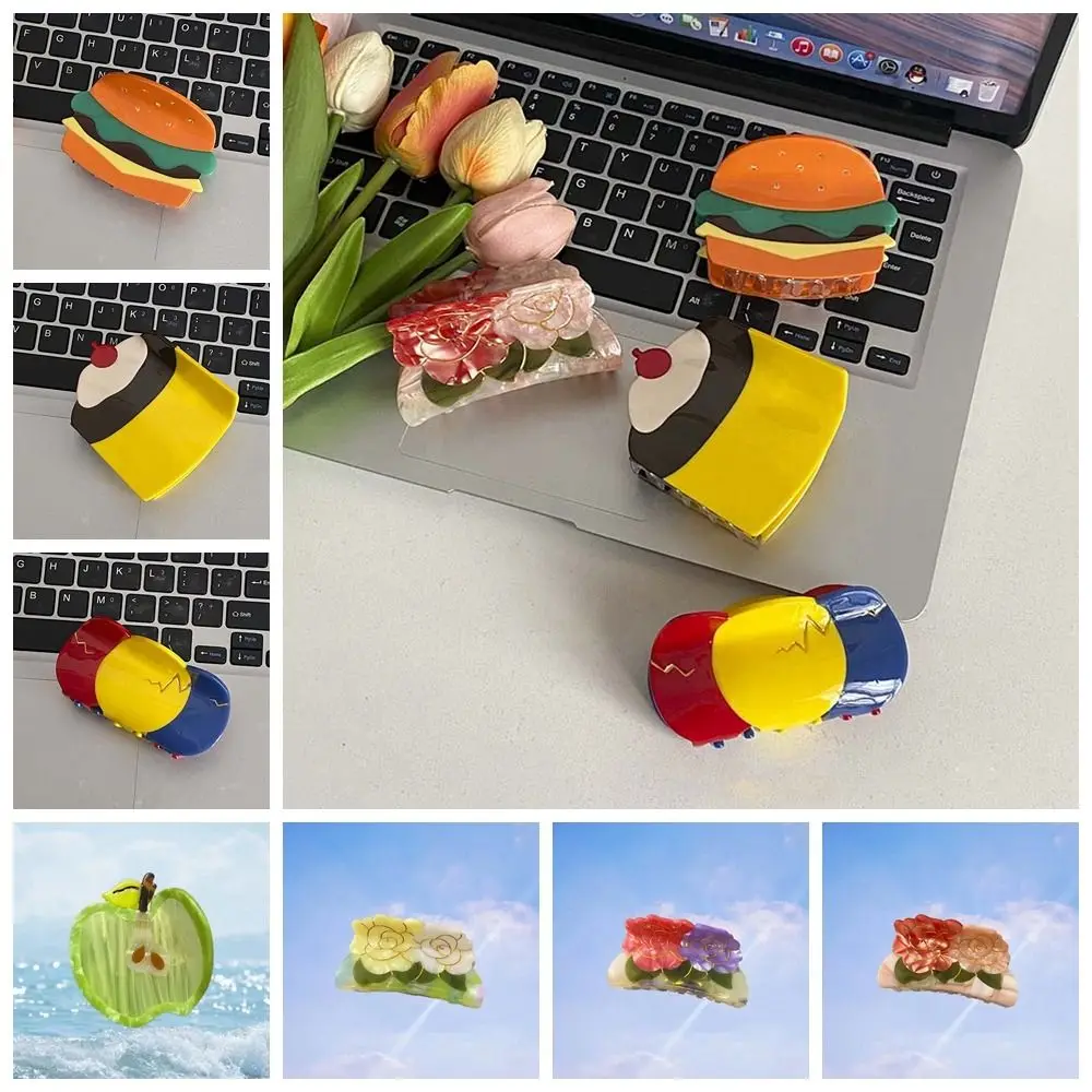 Cake Acetic Acid Hair Claw Unique Hamburger Fruits Fruits Shark Clip All-match Cartoon Flower Hair Clip Daily
Cake Acetic Acid Hair Claw Unique Hamburger Fruits Fruits Shark Clip All-match Cartoon Flower Hair Clip Daily